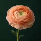 Ranunculus against a dark green background