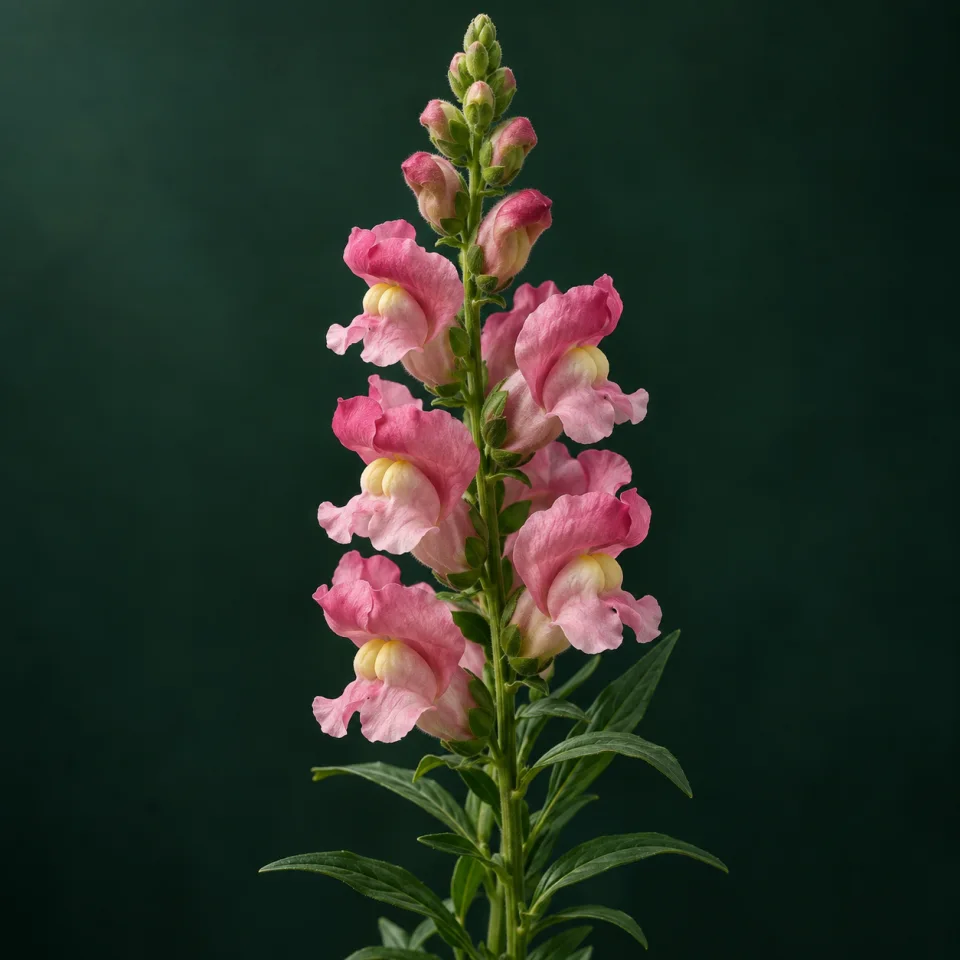 Snapdragon against a dark green background